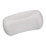 Anneome Badekissen mit Saugnäpfen Wasserdichtes Badewannenkissen für Nacken und Kopfstütze Rutschfestes Badekissen für Spa und Bad Einsetzbar Weiß