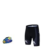 RUHTEUO Atmungsaktive Radhose, Radsport-Gel-Pad, Stoßfeste Fahrradhose, Mountainbike-/Rennradhose, Herrenhose(Color-5,XS)