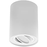 Lumiled Aufbauspot Tuba Anbauleuchte Aufbaustrahler Aufbauleuchte Aufputz GU10 LED Spot Weiß 100 mm