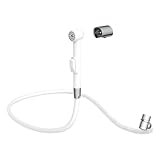 EISL DX25W-A Waschbeckenbrause, Bidet-Handbrause für Küche, Bad, Waschküche oder Werkstatt, Waschbeckendusche, ideal zum Nachrüsten, Set mit Schlauch (1250mm) und Adapter, Toilettenbrause, Weiß