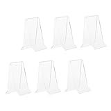 MAGICLULU 6 Stück Teiliges Klarer Schuhregal Transparent Stabile Schuhständer für Sandalen und Flache Schuhe Platzsparend Vielseitig für Zuhause und Geschäft