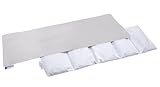 Medi Partners Kirschkernkissen 60x20cm 800g 100% Baumwolle 5 kammern Körnerkissen groß Öko Natur Wärmekissen Kältetherapie abnehmbarer Bezug (Grau)