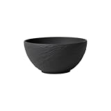 Villeroy & Boch - Manufacture Rock Schale 650 Ml, Spülmaschinenfest, Mikrowellensicher, Bowl, Schüssel Keramik, Müslischale Schwarz, Matt, Premium Porzellan