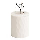 Mkono Mit Plüsch gefütterter Brillenhalter, schützender Brillenhalter, Ständer, Etui, kratzfest, Brillenaufbewahrung, Organizer für Tisch, Schreibtisch, Nachttisch, Büro, Elfenbein, Einheitsgröße