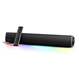 CREATIVE Sound Blaster GS5 RGB Gaming Soundbar mit SuperWide-Technologie, Stromversorgung über Adapter, bis zu 60 W Spitzenleistung, Bluetooth 5.4, Optical-in, Kopfhörerausgang, für PC und TV