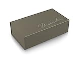 ideas in boxes Premium Geschenkbox Dankeschön, Geschenkkarton, Magnetbox, Magnetfaltbox, Geschenkverpackung mit Dankeschön Schriftzug, 33x22x10cm, Taupe matt mit Silber