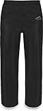 normani Kinder Regenhose Matschhose Überziehhose ungefüttert - 100% Wasser -und Winddicht Farbe Schwarz Größe M/134-140