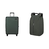 Samsonite Intuo & Securipak - Erweiterbarer Koffer, 69 cm, 79/87 L & Laptop Rucksack 15,6', 44 cm, 17 L - Sicheres & Stilvolles Reise-Set - Grün