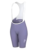 INBIKE Radlerhose Damen Gepolstert mit Tasche Kurz Sommer Sport Fahrradhose Radhose Sitzpolster Fahrrad Trägerhose Hose Rennrad Radsport Bib Shorts Lila M