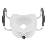 Erhöhter Toilettensitz, Toilettensitzerhöhung für Senioren, verstellbarer Sicherheits-Toilettenstuhl mit Griffen, robuster Toilettensitzerhöhung