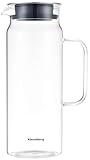 Glaskanne Glas-Tischkrug 1.5L Karaffe,Glaska raffe, Wasserkaraffe KLAUSBERG KB-7687