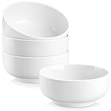 MALACASA Serie Regular, 4-teilig Müslischalen Set, 800ml Suppenschalen, Porzellan Müslischale Groß, Suppenschalen mit Breitem Durchmesser, Schüssel Set aus keramik, Ramen Schüssel, Weiß