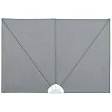 vidaXL Seitenfächer Terrasse 240x160cm Grau Balkonfächer Seitenmarkise Garten