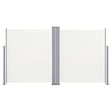 Seitenmarkise, einziehbar, 140 x 600 cm, cremefarben, 02_0007160