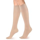 Mabor 6 Paar Nylon Strümpfe Damen, Feinkniestrümpfe Hautfarben Socken Weiche Transparente Feinkniestrümpfe Mit Verstärkten Zehen Elastische Für Frauen 20d Nackt Strümpfe Kompression Strumpfhosen
