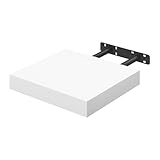 WOLTU Wandregal Wandboard Bücherregal Regale für Deko Wandablagen aus MDF Holz,Hängeregal Weiss,25x22.9x3.8cm,RG9365ws