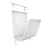 Loufy Bücherregal aus Eisen, Zeitungsregal aus Metall, Wandmontage, Aufbewahrungsregale für Wand, Büro, einfacher Stil, Weiß