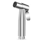 Bidet Handbrause Edelstahl Sprühkopf WC Duschkopf Toilette Shattaf für Dusche Badezimmer Hygiene Toilettenpapier Windelreinigung (nur Sprühkopf) (Silber)