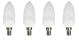Provance Lampe Energiesparlampe E14 4er Set Kerze gedreht 4x 9 Watt 4 x 470 Lumen Tageslicht 6400k