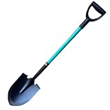 pokm toolsmarket - Multi-Spitzspaten & Schaufel - 2in1 – 115 cm – Wurzelspaten & Gartenschaufel mit Zähnen für Harte Böden, Fiberglass Stiel & DY-Griff