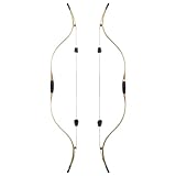 SHARROW Bogenschießen Traditioneller Bogen Recurve Bogen und Pfeile Set Langbogen 20-45lbs Handgemacht Holzbogen Reiterbogen Sportbogen Jagdbogen für Erwachsene und Anfänger (Typ 1, 45lbs)