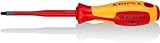 KNIPEX Schraubendreher (Slim) PlusMinus Pozidriv isolierender Mehrkomponenten-Griff, VDE-geprüft brüniert 212 mm 98 25 02 SLS
