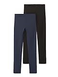 NAME IT Jungen NKFVIVIAN 2P Legging L NOOS 13205781, Dark Sapphire/Packed with BLAC, 134/140