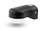HUBER Motion 5 Infrarot Bewegungsmelder 360° mit 3 Sensoren und Matrixlinsen - IP65 Bewegungsmelder LED geeignet I inkl. Unterkriechschutz & Bereichsbegrenzung, Wand-/Eckmontage, anthrazit