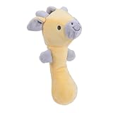 BESTonZON Plüsch Greifling Handrassel mit Quietscher Kuscheliges Tierdesign für Sensorische Entwicklung Aktivitätsspielzeug für Junge Mädchen und Kleinkinder zur Geburt und Taufe