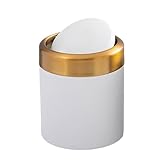 Tischabfalleimer Tischabfalleimer Mülleimer 1,5 Liter Mülleimer mit Schwingdeckel aus 304 Edelstahl für Schminktisch Couchtisch Auto