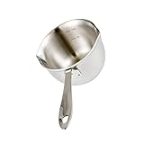 Zerodeko Milchtopf aus Edelstahl Praline Magnetischer Schokoladentopf wärmerer Topf edelstahltopf edelstahlpfanne easy putz Schmelztiegel aus Edelstahl Backzubehör Rostfreier Stahl Silver