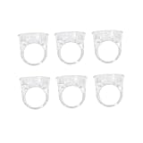ASAKKURA 6 Stück Teiliges Transparente Clamshell Ring Cups Leicht und Langlebig für Wimpernkleber und Pigmenttinte Praktisches Werkzeug für Professionelles Wimpern styling und