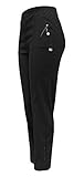 sockenhimmel Damenhose leichte Thermohose Hose für milde Wintertage Schlupfhose Outdoor Funktionshose Innenfutter aus Mikrofleece (44-46, Schwarz)