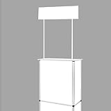 RIYUE_SHENGHENG Mobiler Tragbarer Verkaufstisch，supermarkt-verkostungstisch Stand Kiosk Messedisplay Bannerständer，empfangs-/Event-Schreibtisch Podesttisch，für Stand/Werbung/Ausstellung