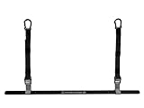 MukkiStange, Klimmzugstange, stufenlos höhenverstellbar 25cm-65cm, abnehmbar in 2 Klicks, Antirutsch-Griff, Deckenmontage, geprüfte deutsche Qualität, fitnessgeräte für zuhause,pull up bar (Grau)