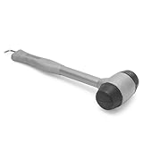 MOSCATELLI Vielseitiger, robuster und ergonomischer Campinghammer mit Haken zum Entfernen von Heringen - Grau