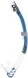 CRESSI Alpha Ultra Dry Snorkel Transparent/Blue/Azure - Trockenschnorchel zum Tauchen Freitauchen und Schnorcheln, Transparent/Blau/Azurblau, Einheitsgröße Unisex