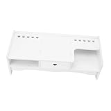 Gadpiparty 1Stk Computer erhöhtes Regal monitor halterung Bildschirmhalterung Monitorarm elektrischer Stehpult Abs Computer-Monitor-Rack Desktop-Monitorständer PVC-Holz-Kunststoffplatte Weiß