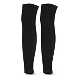 Sonnenschutz Fahrrad Beinstulpen, 50x18cm/19,7x7,1Zoll Atmungsaktive Polyurethanfaser Fahrrad Beinstulpen für Männer Frauen, Herbst Winter Outdoor warme Rad Beinstulpen für Laufen Radfahren Basketball