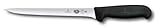 Victorinox Fibrox Filetiermesser, Scharfes Küchenmesser für Fleisch und Fisch, 20 cm, Gerade Klinge, Flexibel, Rostfreier Stahl, Schwarz