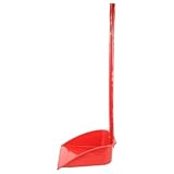 Homoyoyo Haushalts kehrschaufel mit Langem Holzgriff Standfeste Robuste Staubschaufel aus Kunststoff Verschleißfest und Handlich für Reinigung im Innen Außenbereich Langlebig und