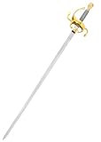 Battle-Merchant Rapier Replik aus dem 17. Jahrhundert aus Stahl handgeschmiedet - Mittelalter - echt für Erwachsene - aus Metall