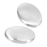 PartyKindom 2 Stück Desodorierende Seife Seifenstück Aus Metall Metallseife Seifenstück Aus Edelstahl Seifen Aus Edelstahl Edelstahlseife Fischgeruchentferner Silver Rostfreier Stahl