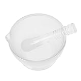 HOMOCONO 1 Set örser Und Stößel Set 75ml Glasbehälter Mit Stößel Für Küche Und Labor Robuste Bruchsichere örser Mit Rutschfester Unterseite Und Seiten Für Einfaches Mahlen