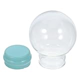 GRADENEVE Schneekugel aus Glas 45mm mit Deckel zum Befüllen Selbstgemacht Weihnachtsdeko für Zuhause Büro und Festtage