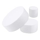 LALAFINA Schaumstoff Tortenattrappen 3 Stück Rund 3-Stöckig 50-150mm Dicke Übungsformen für Fondanttorten Hochzeit und Partydekoration