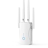 NWW02 WLAN Verstärker 1200Mbit/s WLAN Repeater,Dualband 5GHz & 2.4GHz WiFi Repeater mit WPS | 1200 Mbit/s | Mit LAN/WAN Port| Einfache Einrichtung | Kompatibel Allen WiFi Geräten