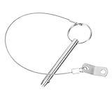 WHAMVOX Bootszubehör Schnellverschluss Pin Aus Edelstahl Für Kajak Und Boot Deck Clamp Entferner Mit Sicherem Haltemechanismus Praktisches Lanyard Release Tool Für Einfache