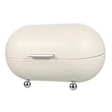 DEARMAMY Metal Bread Box mit Rollverschluss Luftdichter Brotkasten für Küche und Haushalt Rutschfester Aufbewahrungsbehälter mit Abgerundeten Kanten Vielseitig für Brot Gebäck Snacks