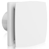 Hon&Guan 100 mm Badlüfter 95 m³/h Abluftventilator Leiser Betrieb, IP44 Wasserdichter Wandventilator für Küche, Badzimmer, Schlafzimmer, Loftfenster, Weiß